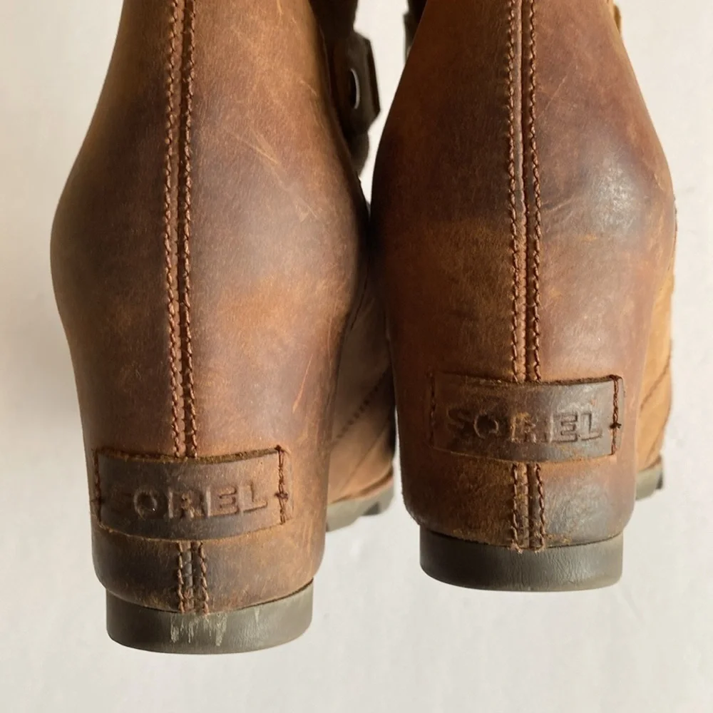 Sorel Joan of Arctic boots women’s 8.5 euro 39.5 brown leather VGUC